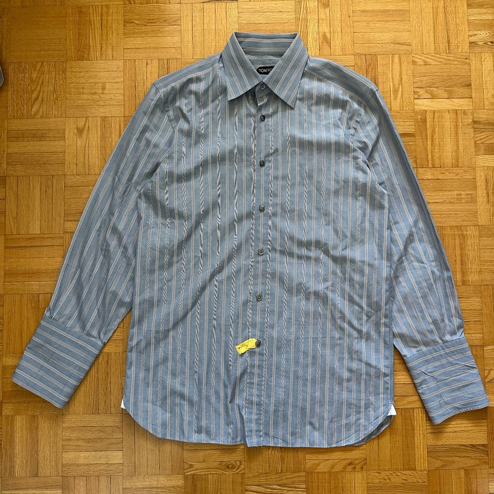 Tom Ford striped French Cuff button up dress shirt Size 41